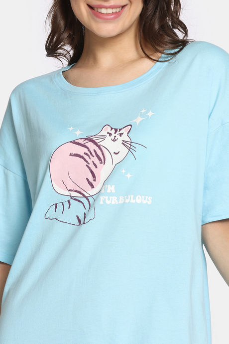 Rosaline Purrfect Dreams Knit Cotton Pyjama Set - Tickled Pink — image 5